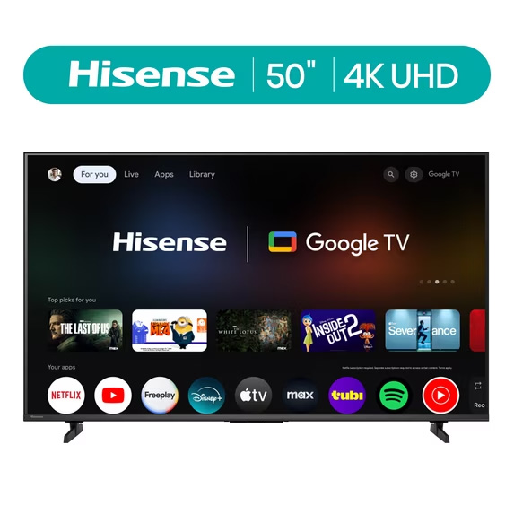 Hisense 50-Inch Class H5 Series 4K UHD HDR Google Smart TV (50H5BG, 2025 Model)